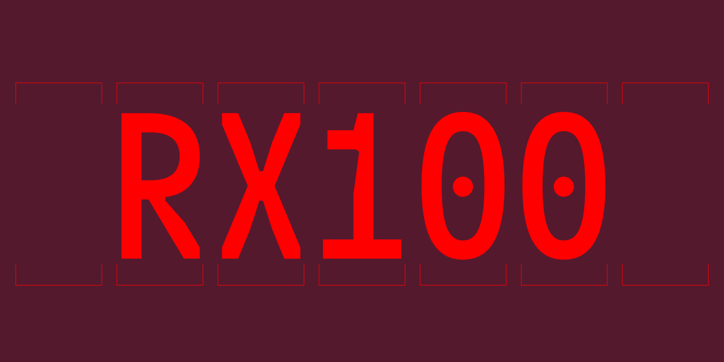 Schriftart RX 100